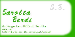 sarolta berdi business card